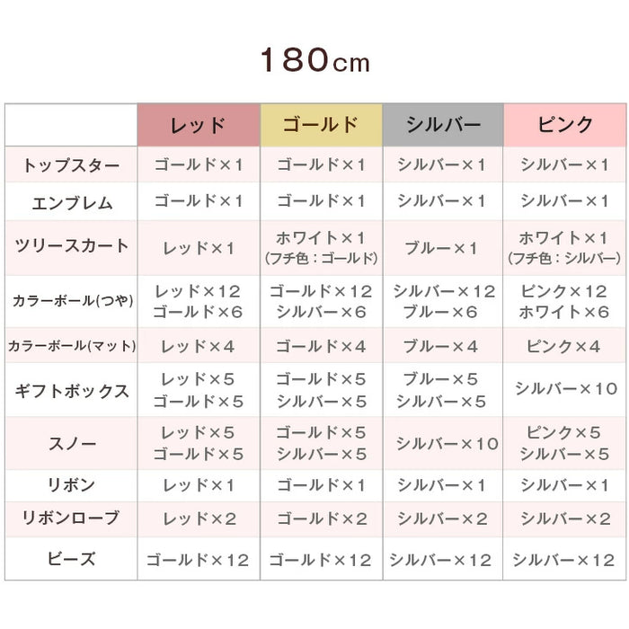 【目玉プライス】[180cm] クリスマスツリーセット オーナメントセット ライト付 LED イルミネーション クリスマスツリー おしゃれ 冬 プレゼント用〔16910004〕