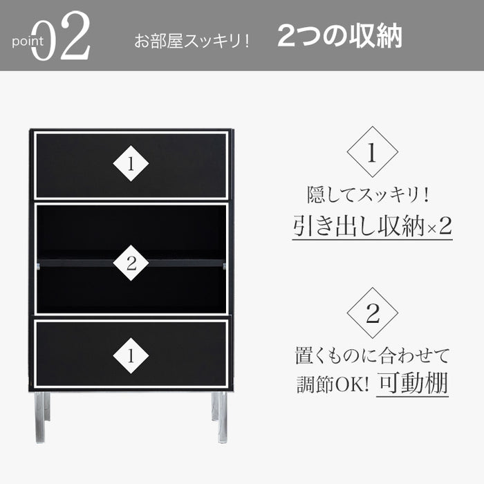 浮遊するチェスト 完成品 日本製  幅60cm チェスト サイドボード 国産 大川家具 サイドチェスト〔17100082〕