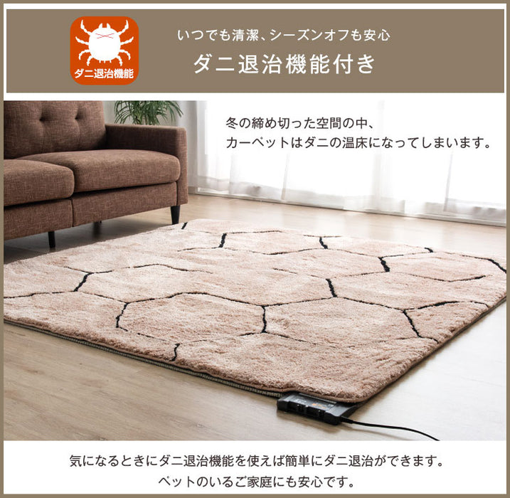 3畳用] 2点セット ラグ 200×250cm + ホットカーペット 235×195cm