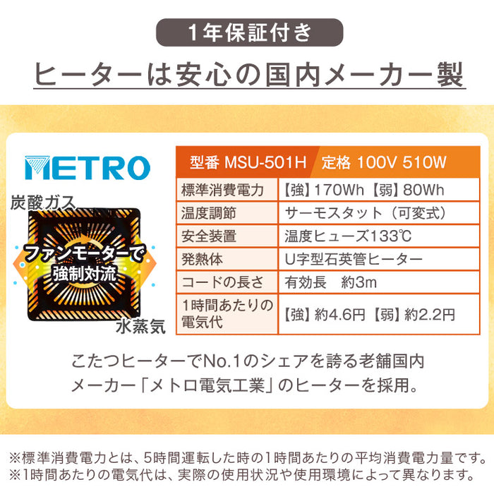 ［4点セット］オーク突板 ダイニングこたつ ハイタイプ 80×80 正方形 2人用 おしゃれ 北欧 モダン〔99900004〕