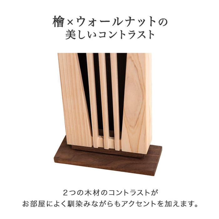 [高さ38cm] 国産ひのき 御札立て 1体用  壁掛け 自立 木製 神棚 お守り 宮形 省スペース ミニ神棚〔51300161〕