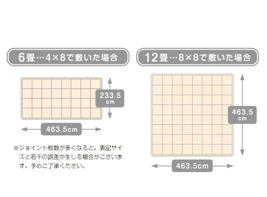 【新発売記念フェア】[6畳] かわいいモロッカン柄 ジョイントマット大判 59cm 安心 低ホル 洗える 1級防音 抗菌 防臭 床暖房対応 サイドパーツ付 フローリング〔62600002〕