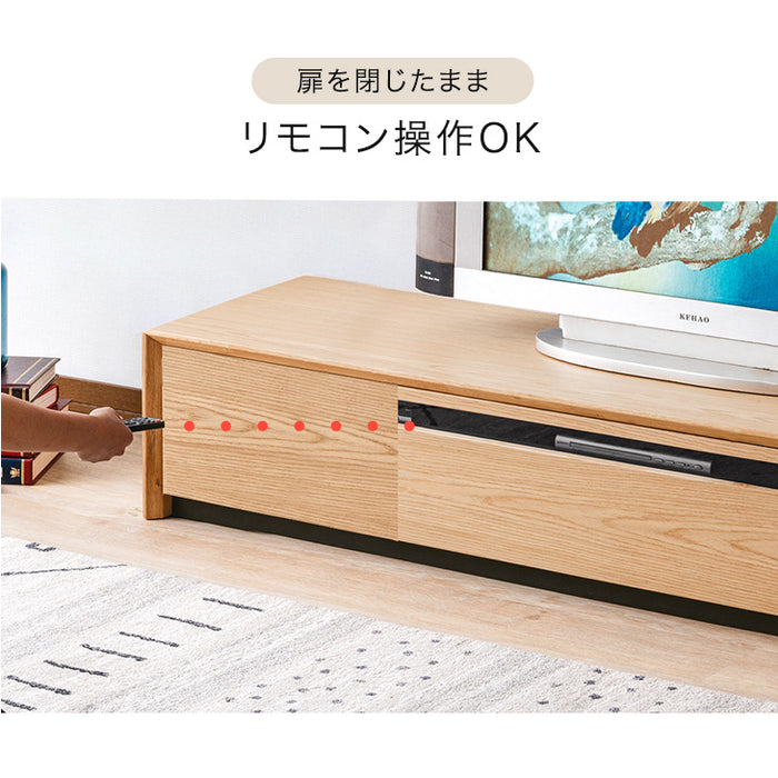 [幅180] 天然木 テレビボード 完成品 収納 木製 テレビボード ローボード テレビラック【超大型商品】〔71050012〕