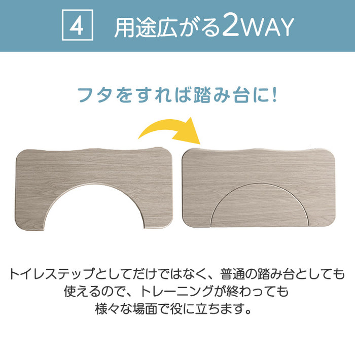 トイレ 踏み台 耐荷重200kg トイレステップ 2way トイレトレーニング 足置き 子供 トイレ台〔72600022〕