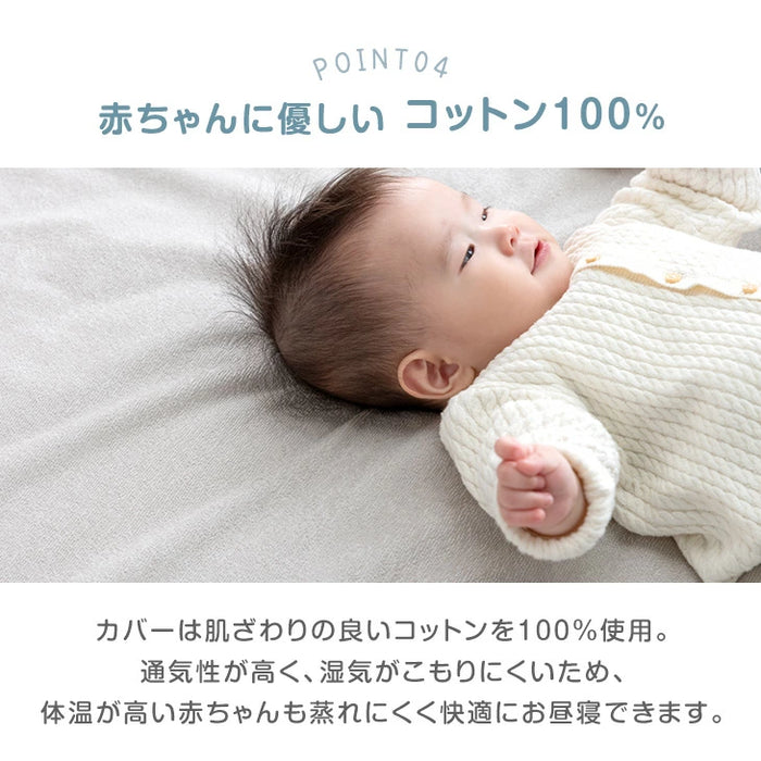 【新発売記念フェア】［直径100］全部洗える！ 円形 ベビーマット 防水 収納バッグ 軽量 防音 床暖房対応〔80101144〕