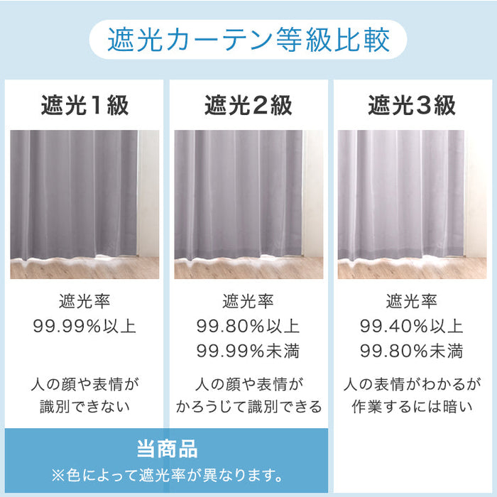 【幅100×丈200cm】遮光カーテン 4枚セット 洗える レースカーテン タッセル付き 遮像 断熱 節電〔86500005〕