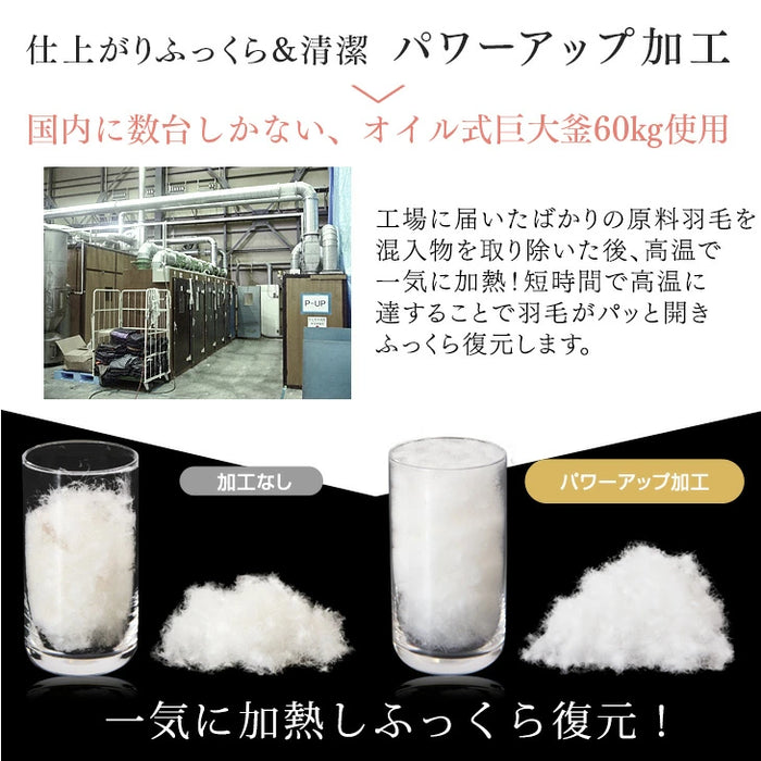 [ダブルロング] コインランドリーで洗える 羽毛布団 日本製 ホワイトダックダウン93％  0.8kg 柄任せ 冬用 軽い 暖かい 冬〔19110074〕