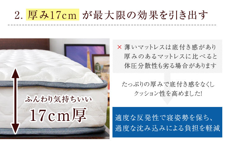 [セミダブル] 3段階高さ調節 ローベッド マットレス付き すのこベッド ボンネルコイル〔11719165〕