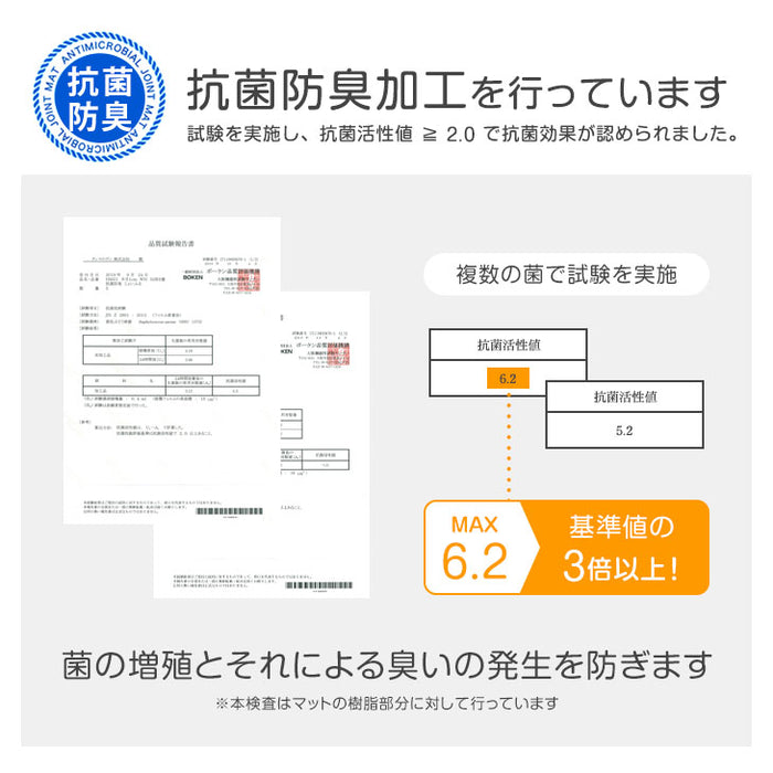 【新発売記念フェア】[6畳] かわいいモロッカン柄 ジョイントマット大判 59cm 安心 低ホル 洗える 1級防音 抗菌 防臭 床暖房対応 サイドパーツ付 フローリング〔62600002〕