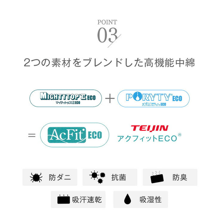 [シングル] 敷布団 帝人アクフィット 清潔三層敷布団 日本製・抗菌・防臭〔10119093〕