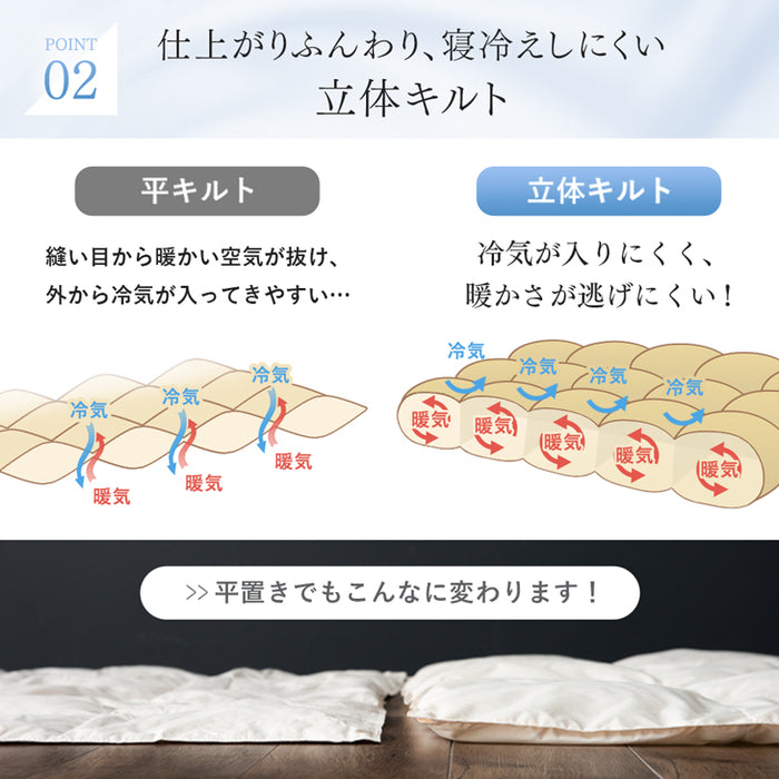 [シングルロング・2枚組]ポーランド産 マザーグース 95% 洗える ダウンケット 日本製 肌掛け布団 羽毛肌掛け布団 夏 夏用 布団〔10119275〕