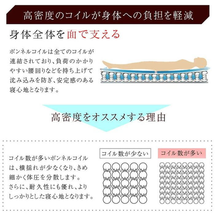 ［クイーン］3段階高さ調節 ローベッド マットレス付き すのこベッド ボンネルコイル〔11719283〕