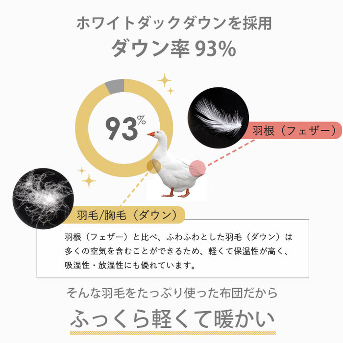 羽毛布団を、寝袋に。ダウンシュラフメーカー カバー+羽毛布団 セット シェラフ 日本製 ホワイトダックダウン93％ 収納袋付き 撥水 アウトドア コンパクト 屋外 車中泊〔63900100〕