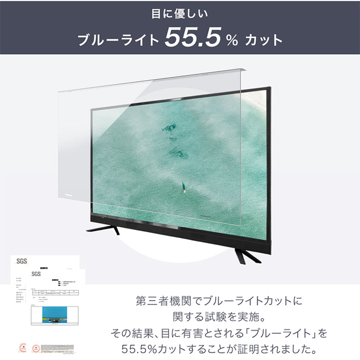 【新発売記念フェア】テレビ保護パネル カット率55.5％ 3mm厚 55インチ ブルーライトカット ブルーライト 液晶テレビ〔84300053〕