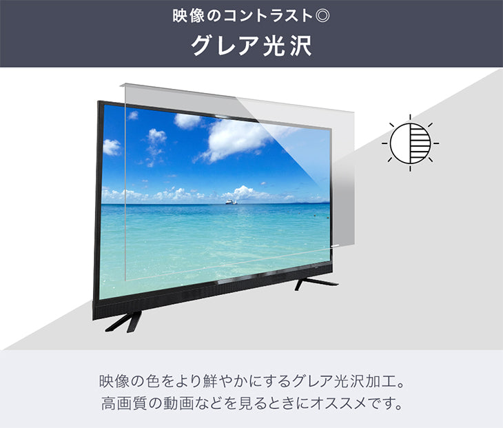 【新発売記念フェア】テレビ保護パネル カット率55.5％ 3mm厚 55インチ ブルーライトカット ブルーライト 液晶テレビ〔84300053〕