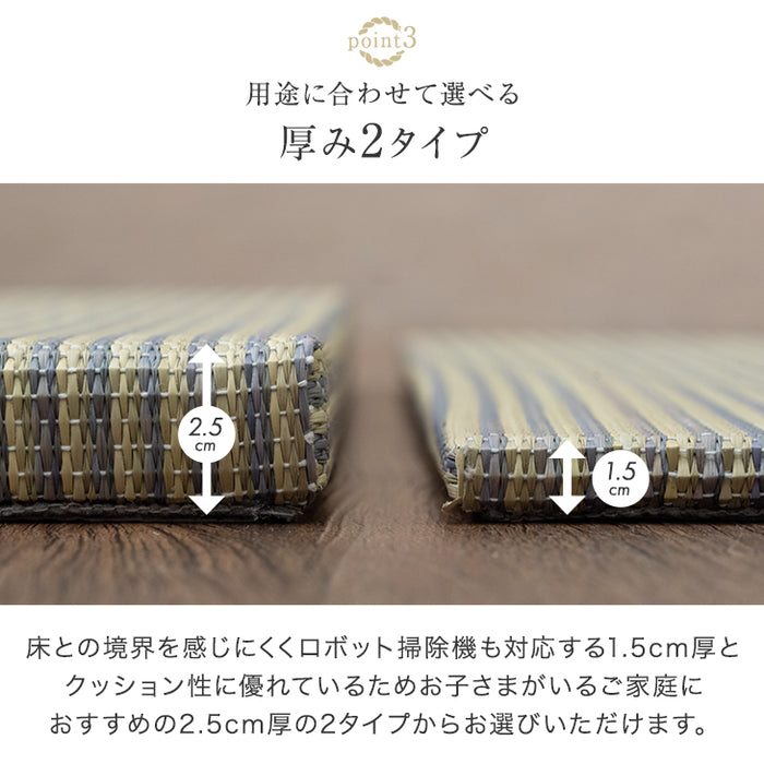 【24枚 厚み1.5cm 4.5畳用】敷くだけカンタン 置き畳 軽量 い草 抗菌 防臭 防音 滑り止め 床暖房対応 琉球畳 和室 賃貸〔86211700〕