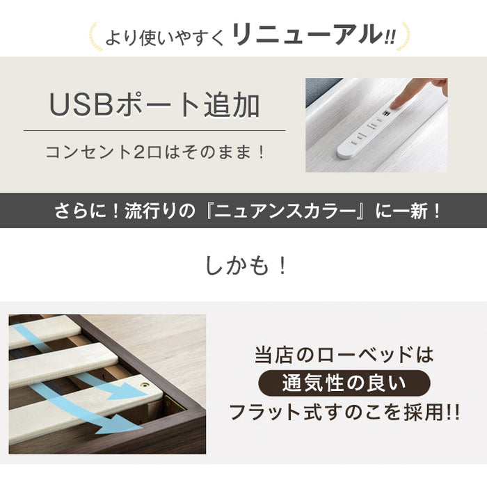 クイーン] ボンネルコイルマットレスセット USB・2コンセント&スマホ