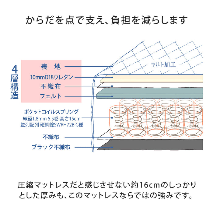 セミダブル] 日本製 収納ベッド 引き出し ライト コンセント