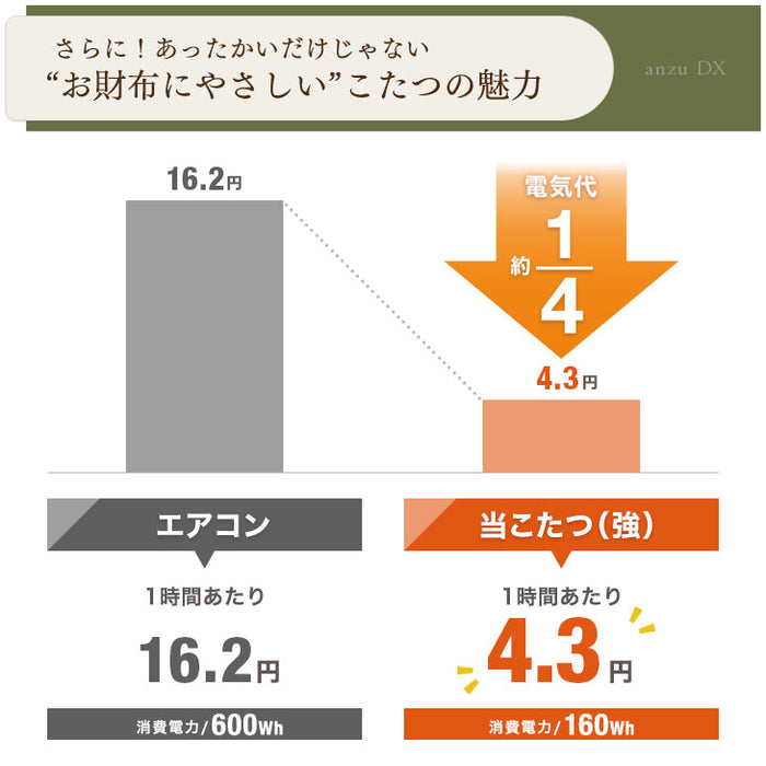 [80×50cm] パーソナルこたつ3点セット ハイバック 1年保証〔21300133〕