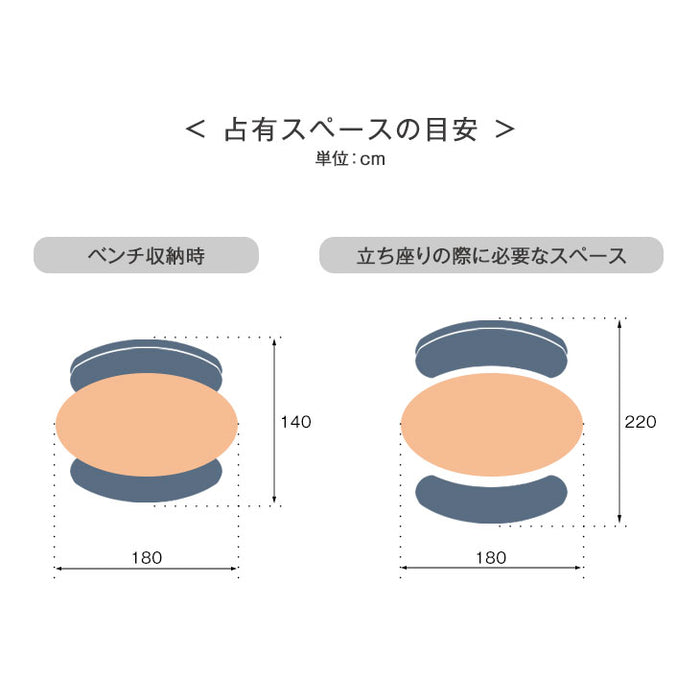 4人掛け ダイニングテーブルセット 3点セット 円形テーブル  ベンチ 背もたれ オーバル 北欧モダン【超大型商品】【搬入設置込み】〔30030037〕