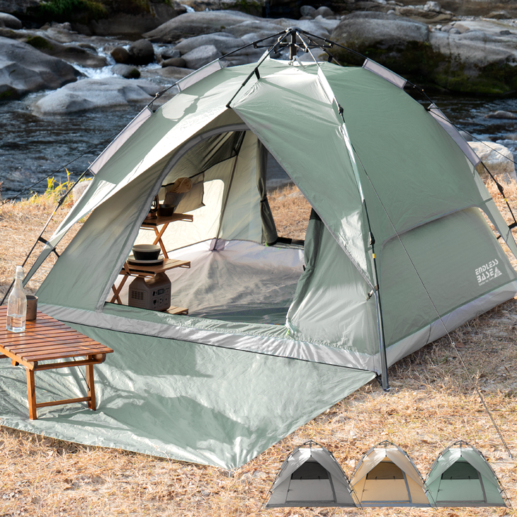 テント 2人～4人用 ワンタッチテントポップアップ 設営簡単0
